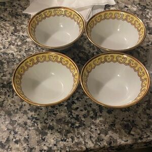 Elegant Vintage Hand Painted Ceramic Bowls